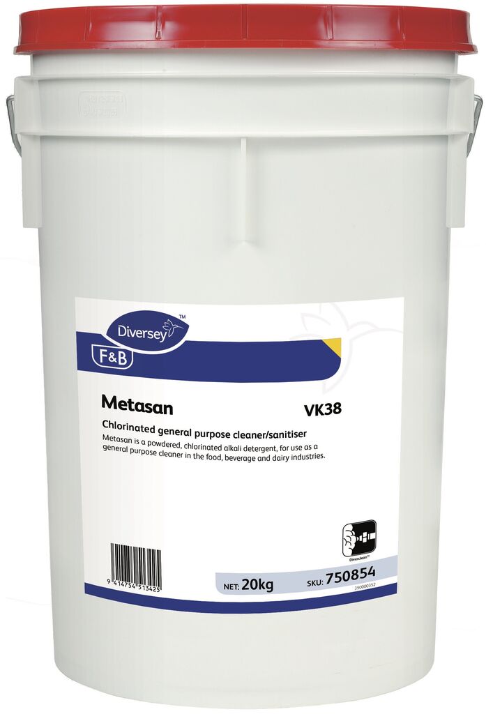 Metasan 20kg - A powdered, chlorinated alkali detergent, for use as a general purpose cleaner in the food, beverage and dairy industries